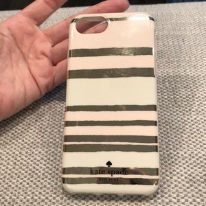 ❌SOLD❌Kate Spade Striped Metallic iPhone 7/8 Case